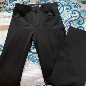 Betabrand 7 Pocket Dress Pant Yoga Pants, black, straight leg. Xs short petite.